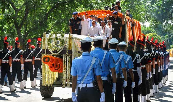 Last rites ceremony of former PM Atal Bihari Vajpayee at Smriti Sthal