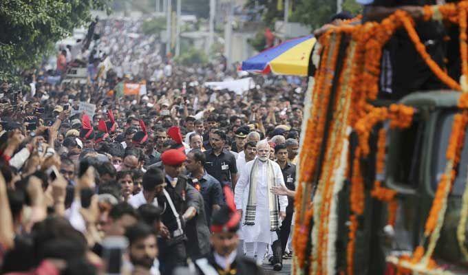 Last rites ceremony of former PM Atal Bihari Vajpayee at Smriti Sthal