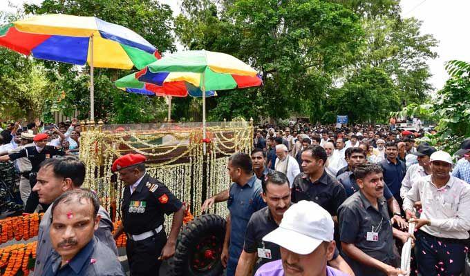 Last rites ceremony of former PM Atal Bihari Vajpayee at Smriti Sthal