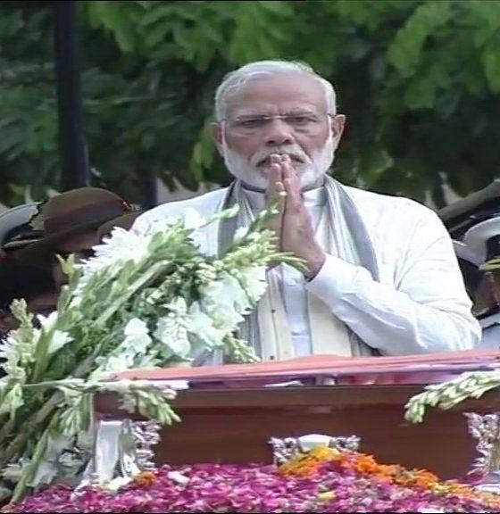 Last rites ceremony of former PM Atal Bihari Vajpayee at Smriti Sthal