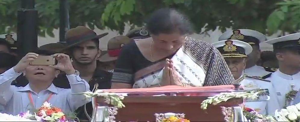 Last rites ceremony of former PM Atal Bihari Vajpayee at Smriti Sthal