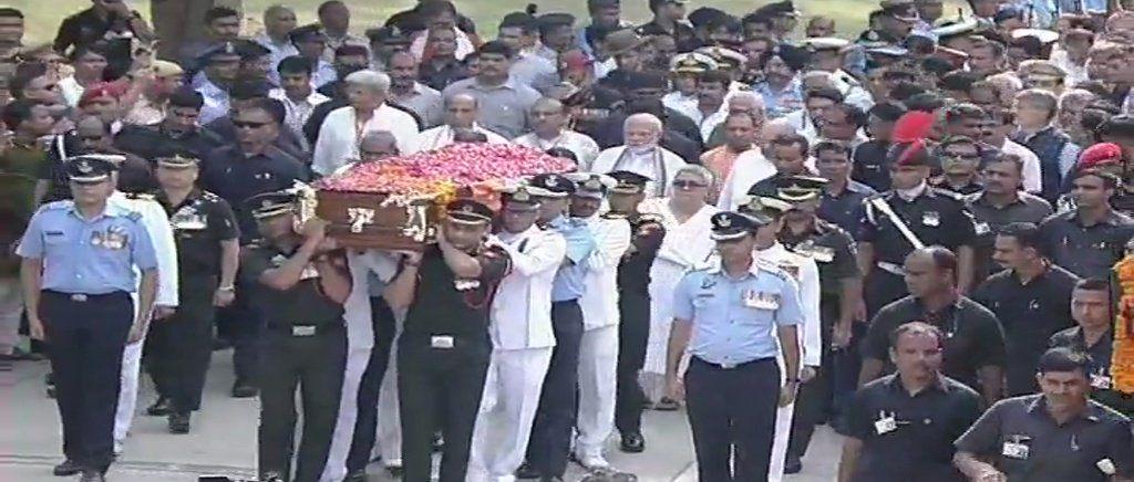 Last rites ceremony of former PM Atal Bihari Vajpayee at Smriti Sthal