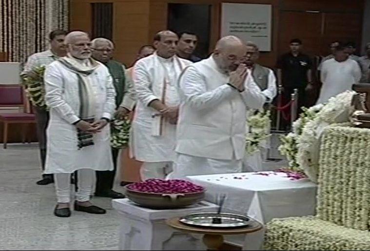 Leaders pays last respects to former Prime Minister Atal Bihari Vajpayee