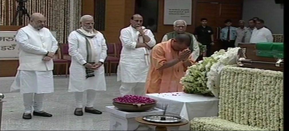 Leaders pays last respects to former Prime Minister Atal Bihari Vajpayee