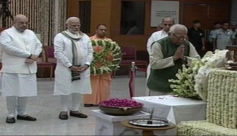 Leaders pays last respects to former Prime Minister Atal Bihari Vajpayee