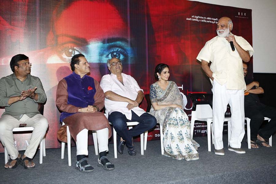 MOM Movie Telugu Trailer Launch Photos