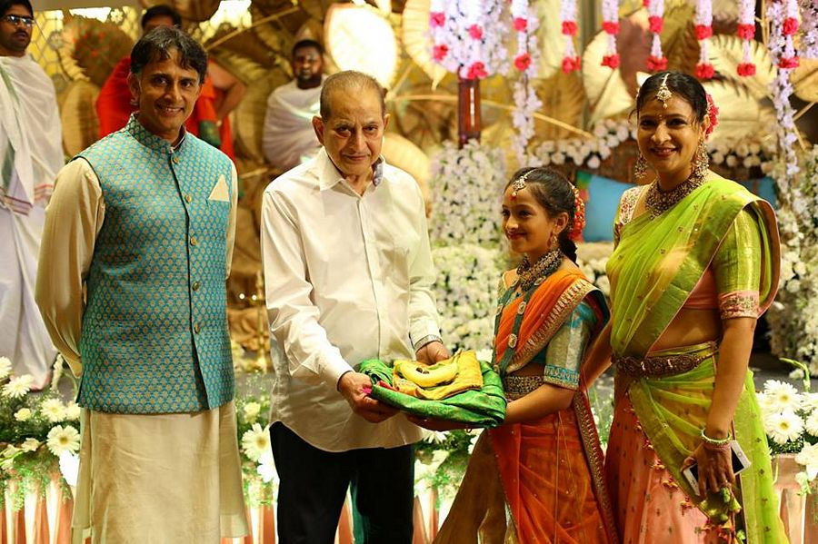 Mahesh & Family at Manjula Daughter Half Saree Function Photos