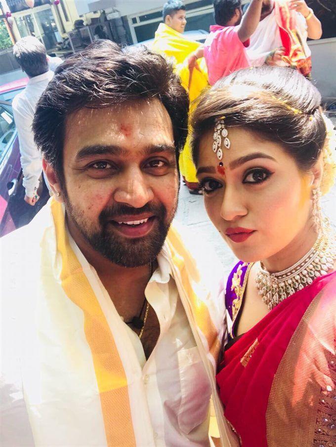 Meghana Raj & Chiranjeevi Sarja Engagement Photos