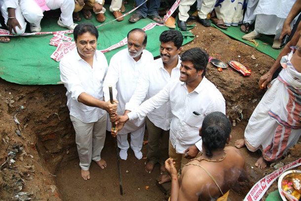 Minister KTR Lay Foundation Stone for Double Bedroom Photos