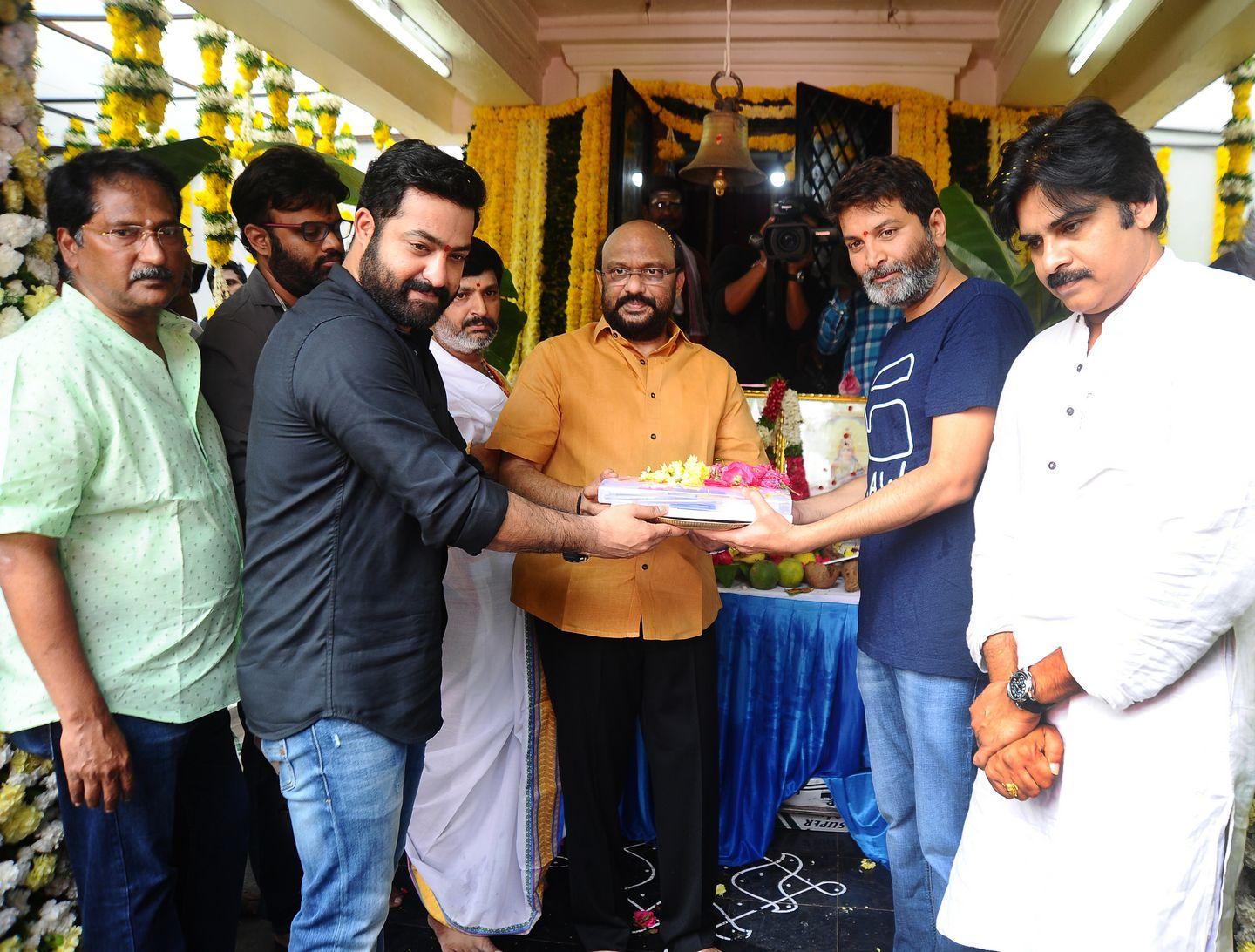 NTR & Trivikram New Movie Launch HD Photos