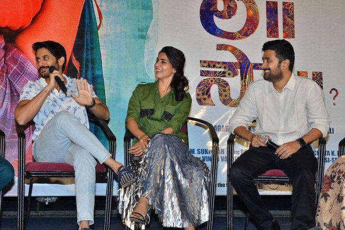 Naga Chaitanya & Samantha at Chi La Sow Movie Press Meet Photos