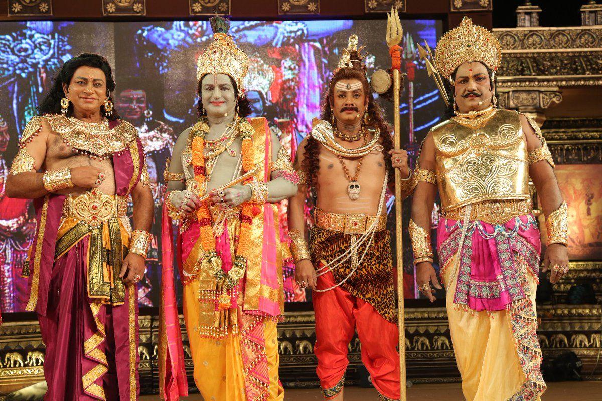 Nandamuri Balakrishna as Lord Sri Krishna in the play of Sri Krishnarjuna Yuddham