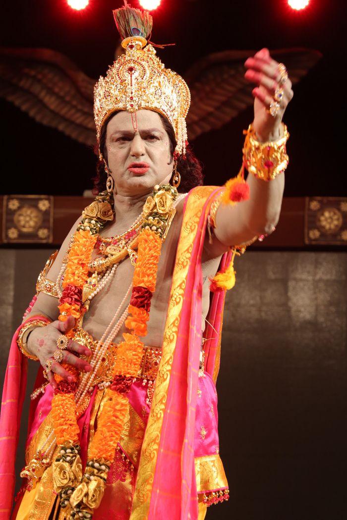 Nandamuri Balakrishna as Lord Sri Krishna in the play of Sri Krishnarjuna Yuddham