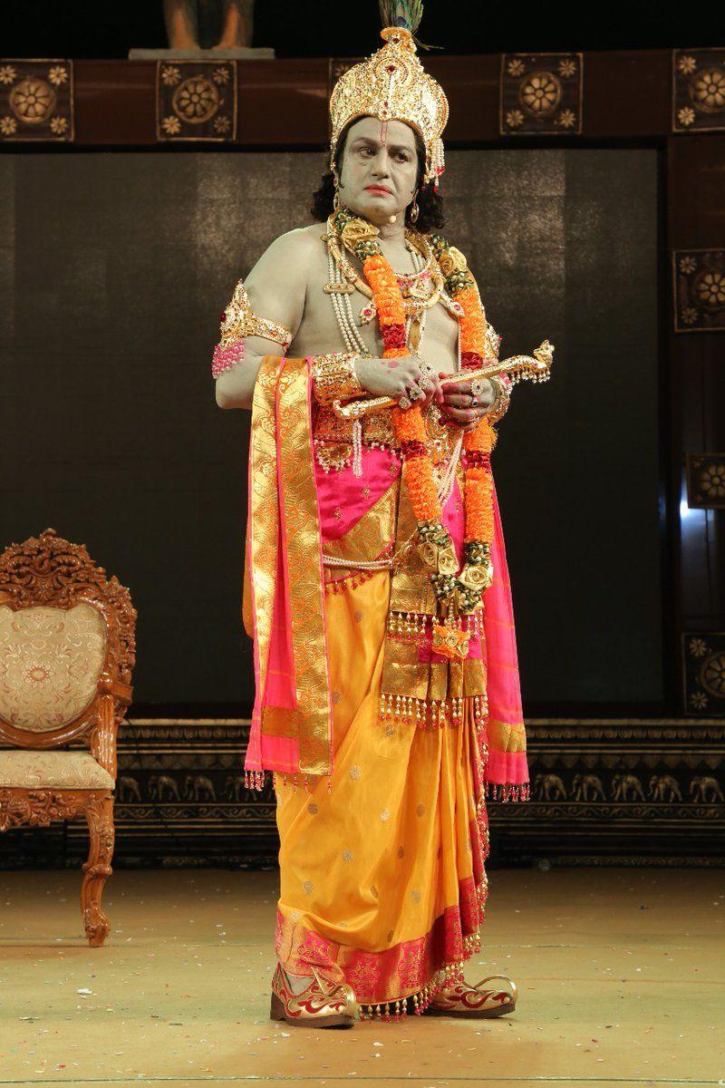 Nandamuri Balakrishna as Lord Sri Krishna in the play of Sri Krishnarjuna Yuddham