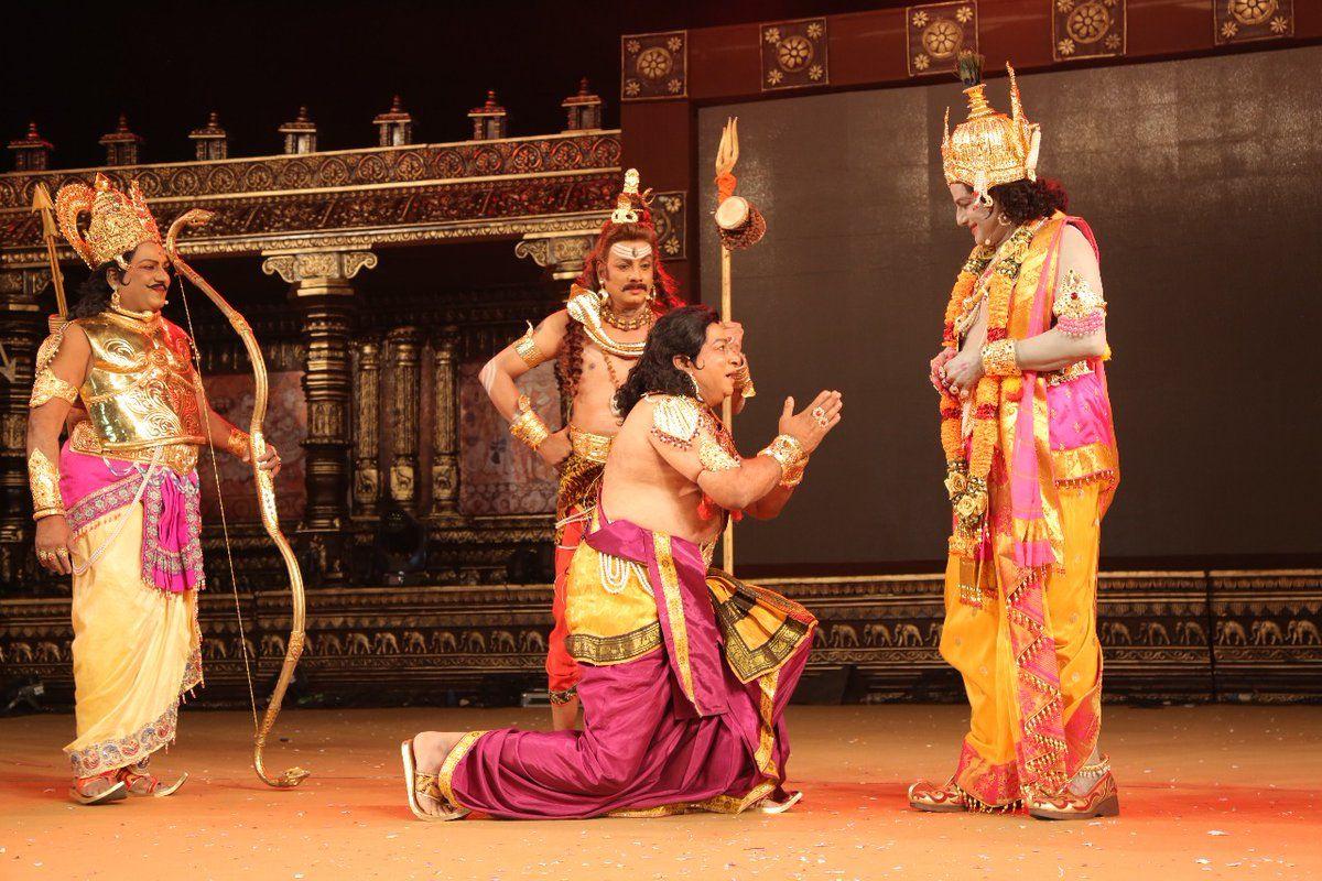 Nandamuri Balakrishna as Lord Sri Krishna in the play of Sri Krishnarjuna Yuddham