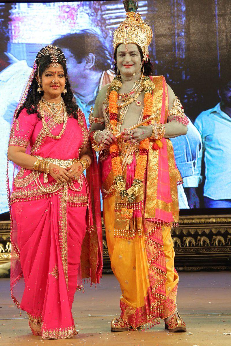 Nandamuri Balakrishna as Lord Sri Krishna in the play of Sri Krishnarjuna Yuddham