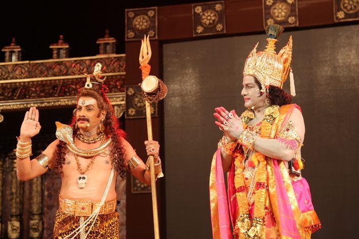 Nandamuri Balakrishna as Lord Sri Krishna in the play of Sri Krishnarjuna Yuddham