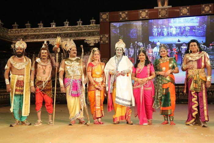 Nandamuri Balakrishna as Lord Sri Krishna in the play of Sri Krishnarjuna Yuddham