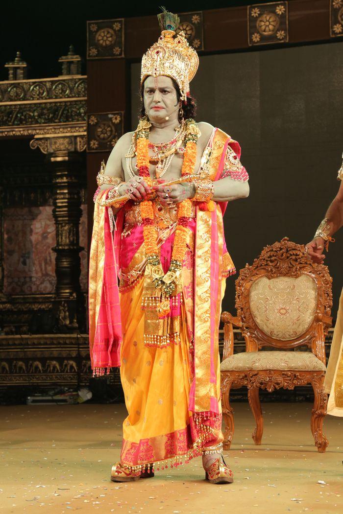 Nandamuri Balakrishna as Lord Sri Krishna in the play of Sri Krishnarjuna Yuddham