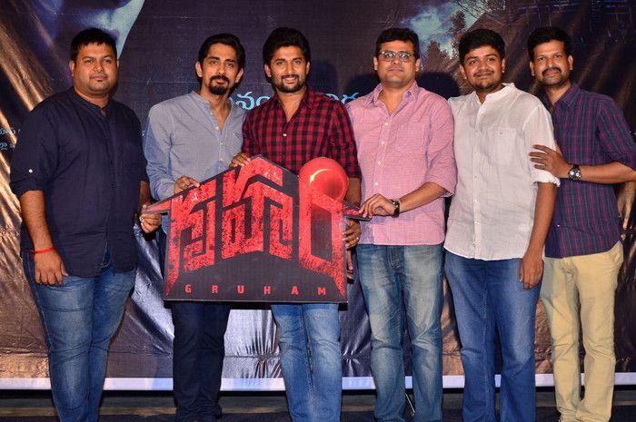 Nani & Siddharth at Gruham Movie Trailer Launch