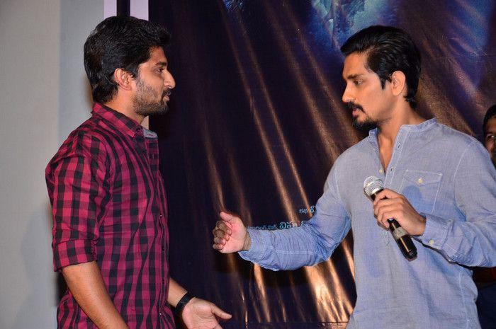 Nani & Siddharth at Gruham Movie Trailer Launch