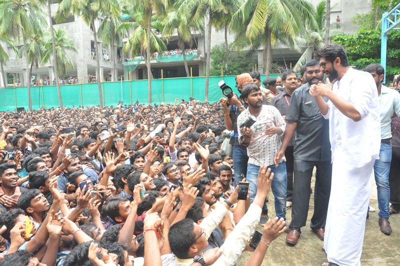 Nene Raju Nene Mantri Movie Team at K L University