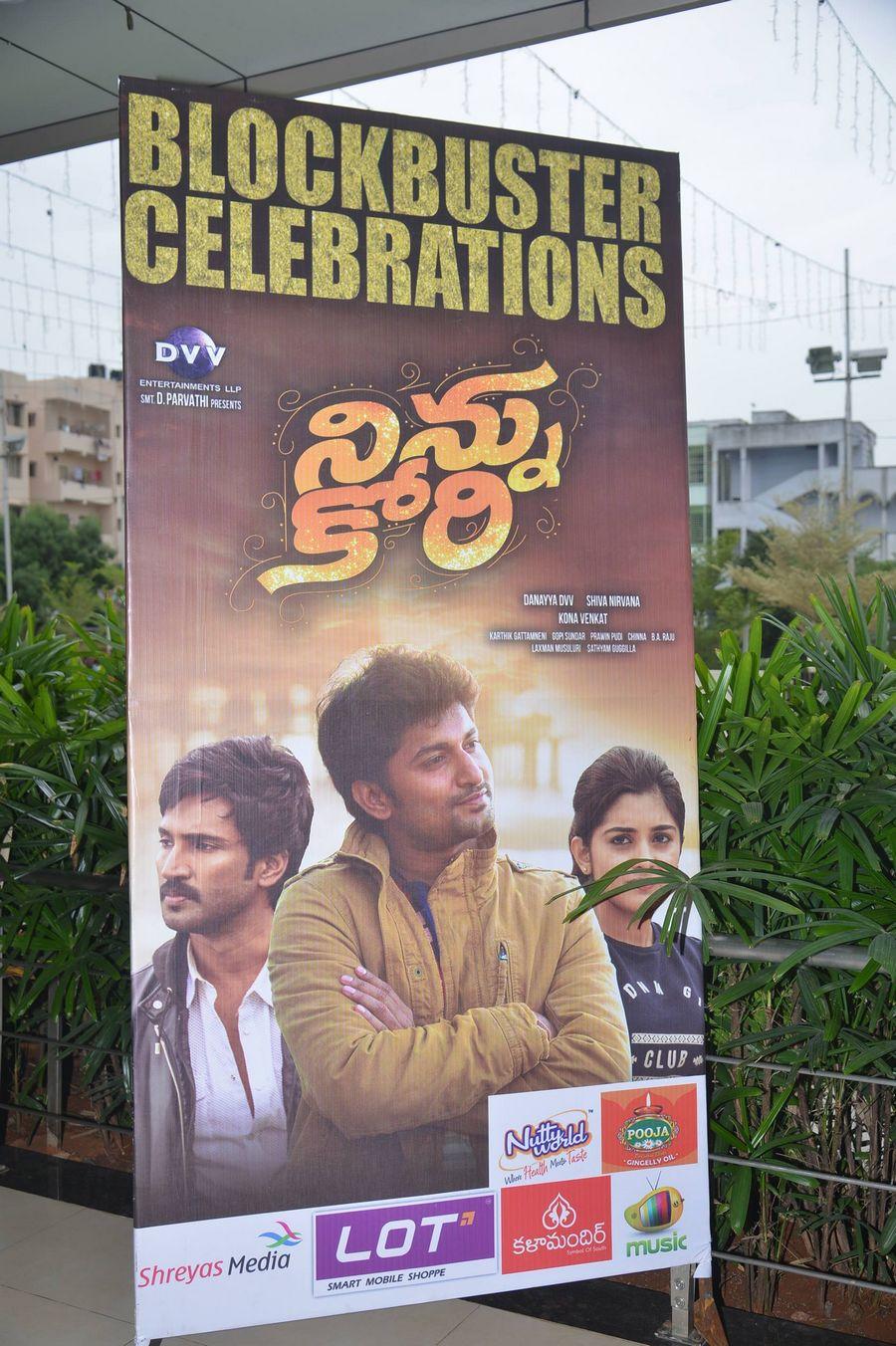 Ninnu Kori Movie Block Bluster Celebrations at Vijaywada Photos