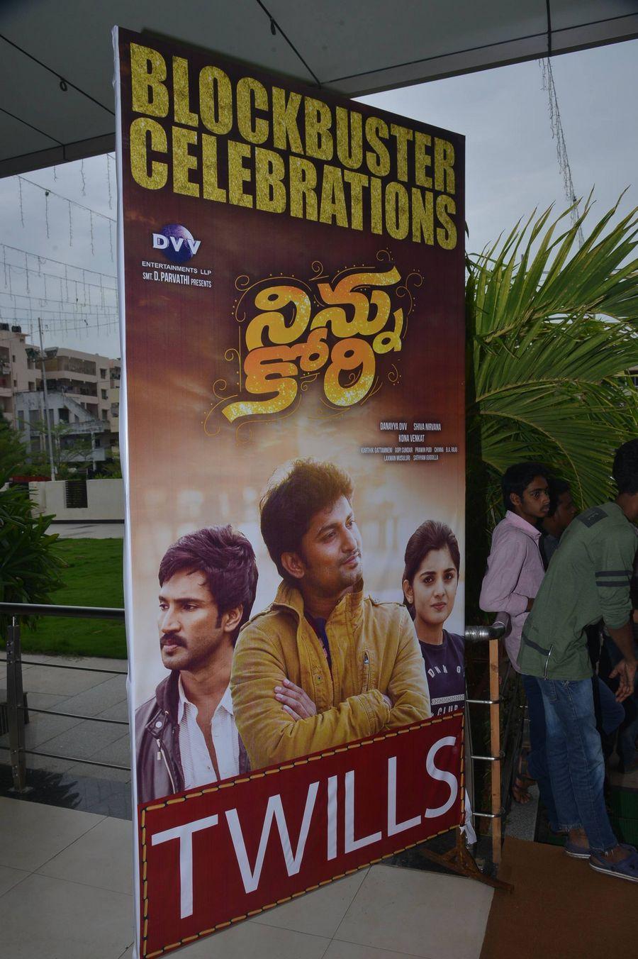 Ninnu Kori Movie Block Bluster Celebrations at Vijaywada Photos