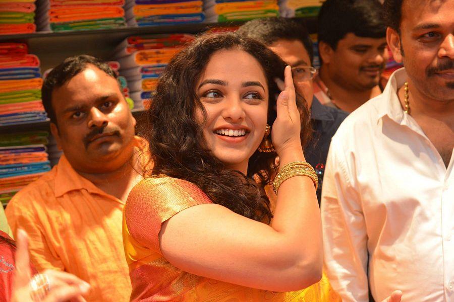Nithya Menen At Kalamandir 25th Store Opening Photos