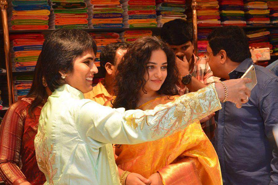 Nithya Menen At Kalamandir 25th Store Opening Photos