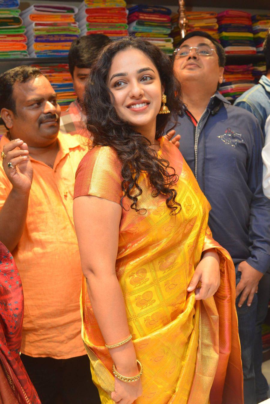 Nithya Menen At Kalamandir 25th Store Opening Photos