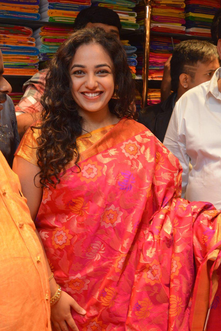 Nithya Menen At Kalamandir 25th Store Opening Photos