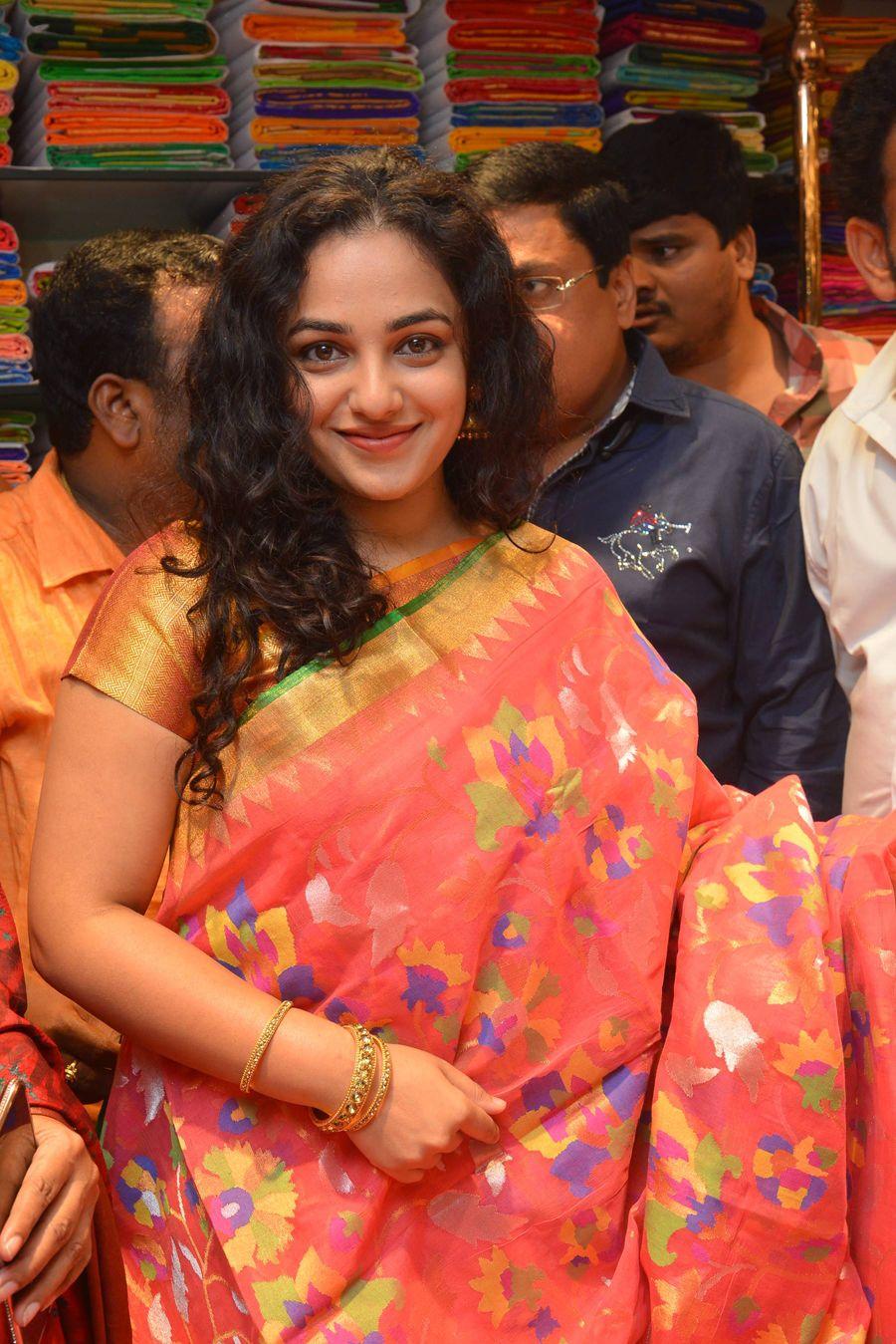 Nithya Menen At Kalamandir 25th Store Opening Photos