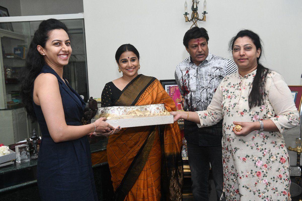 PHOTOS: Nandamuri Family gives a grand welcome to Vidya Balan