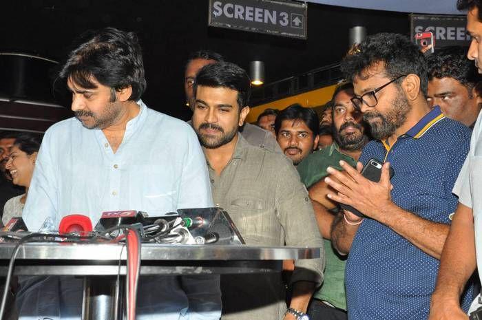 PHOTOS: Pawan Kalyan watched Rangasthalam along with Ram Charan