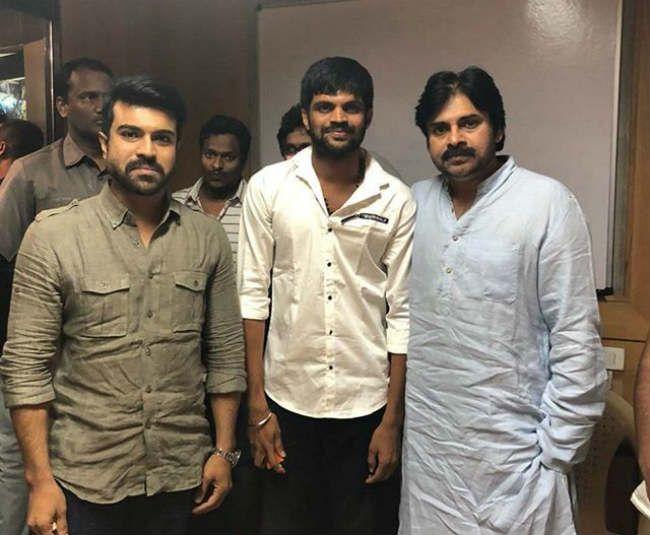 PHOTOS: Pawan Kalyan watched Rangasthalam along with Ram Charan