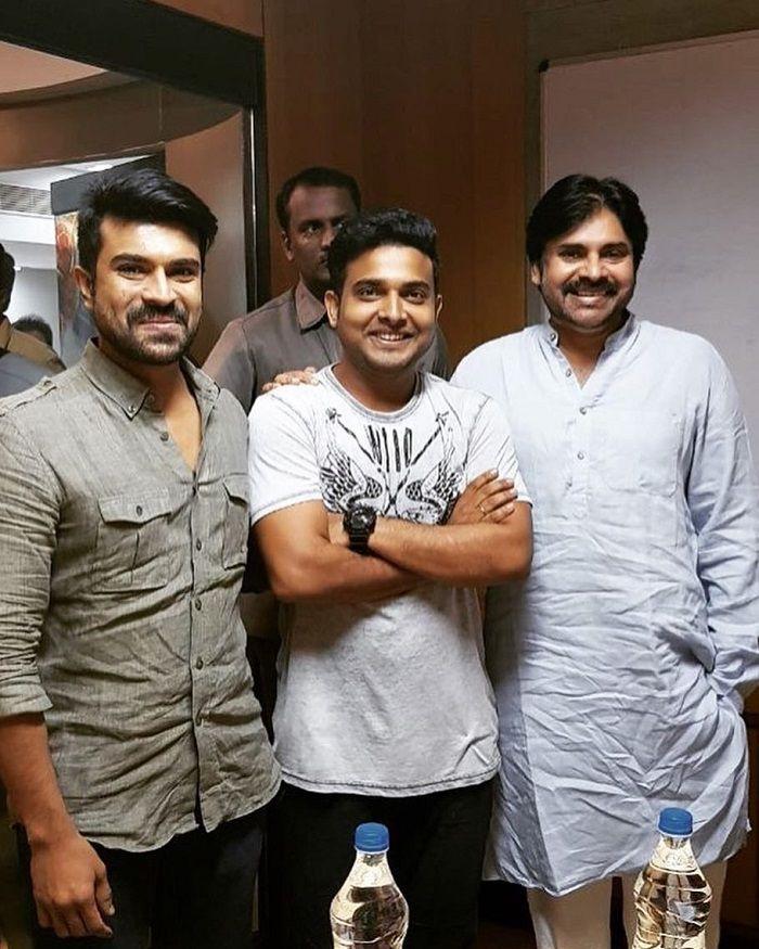 PHOTOS: Pawan Kalyan watched Rangasthalam along with Ram Charan