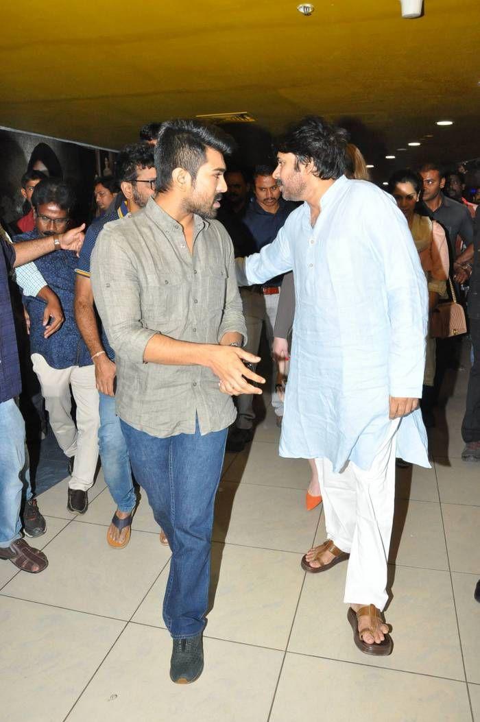 PHOTOS: Pawan Kalyan watched Rangasthalam along with Ram Charan