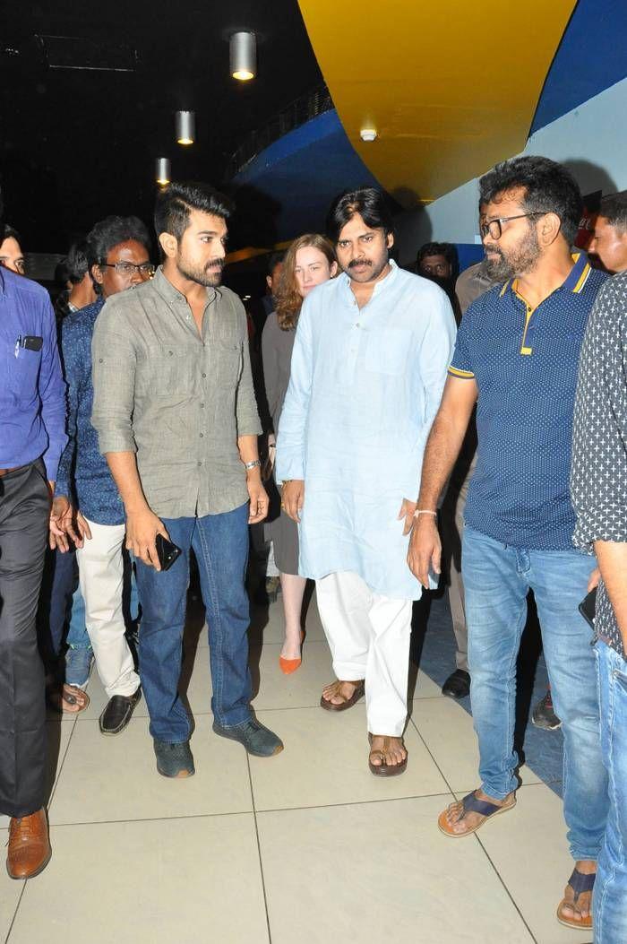 PHOTOS: Pawan Kalyan watched Rangasthalam along with Ram Charan