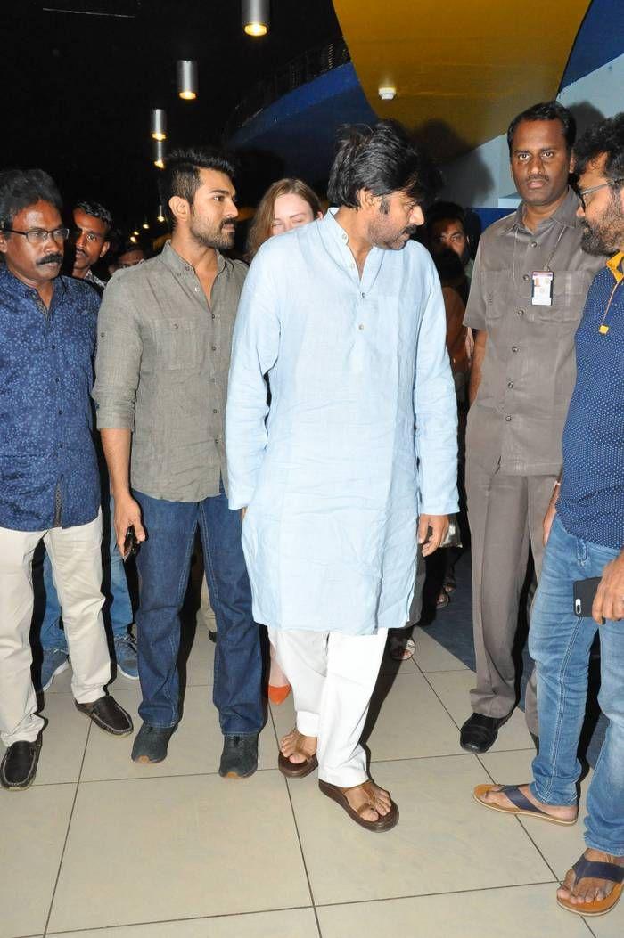 PHOTOS: Pawan Kalyan watched Rangasthalam along with Ram Charan