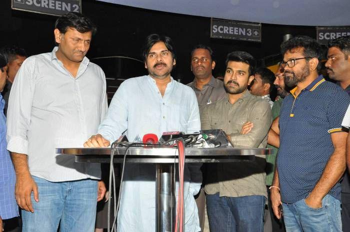 PHOTOS: Pawan Kalyan watched Rangasthalam along with Ram Charan