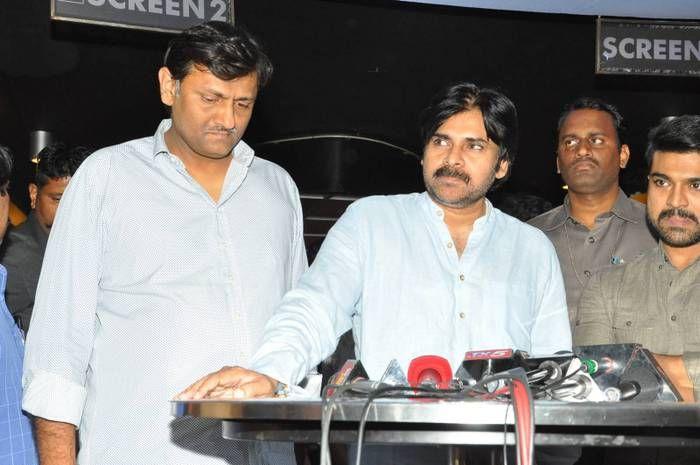 PHOTOS: Pawan Kalyan watched Rangasthalam along with Ram Charan