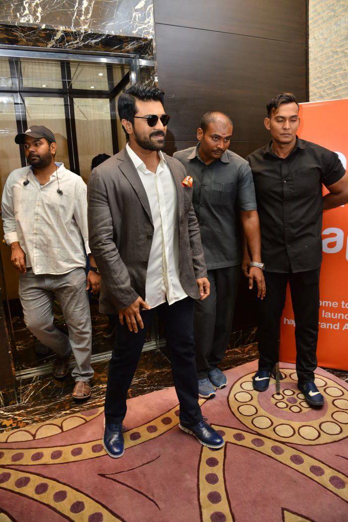 PHOTOS: Ram Charan at Happi Mobiles brand endorsement launch in Hyderabad