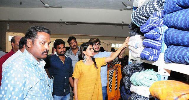 PHOTOS: Samantha Visits Gundala Handlooms in Jangaon District