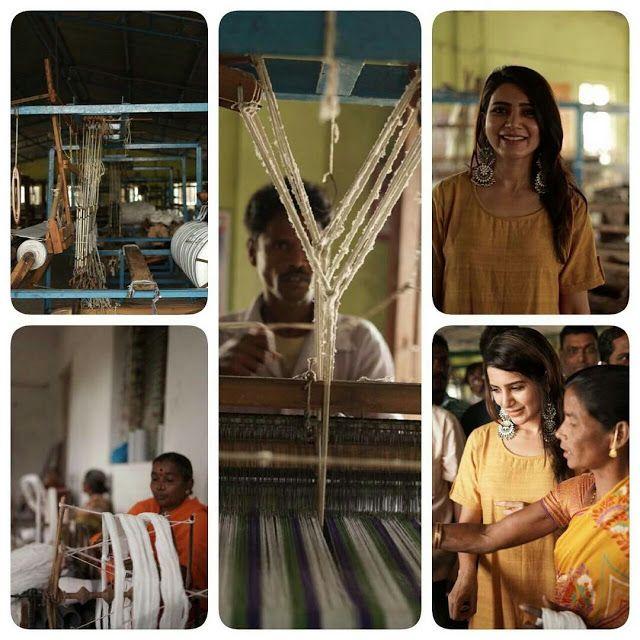 PHOTOS: Samantha Visits Gundala Handlooms in Jangaon District