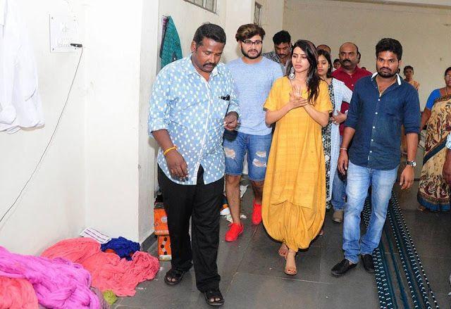 PHOTOS: Samantha Visits Gundala Handlooms in Jangaon District