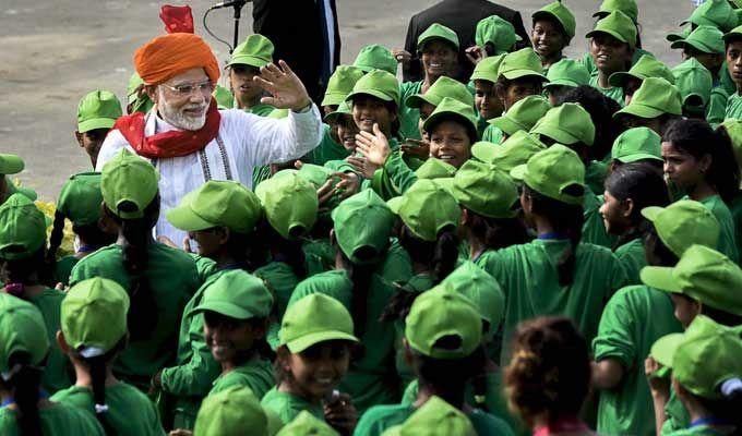 PM Modi at 72nd Independence Day Celebrations at Red Fort Photos