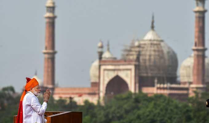 PM Modi at 72nd Independence Day Celebrations at Red Fort Photos