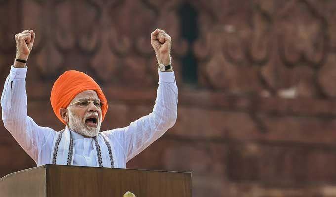 PM Modi at 72nd Independence Day Celebrations at Red Fort Photos