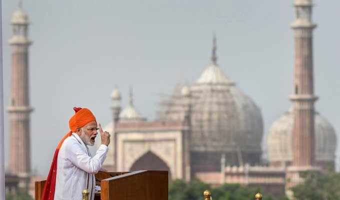 PM Modi at 72nd Independence Day Celebrations at Red Fort Photos